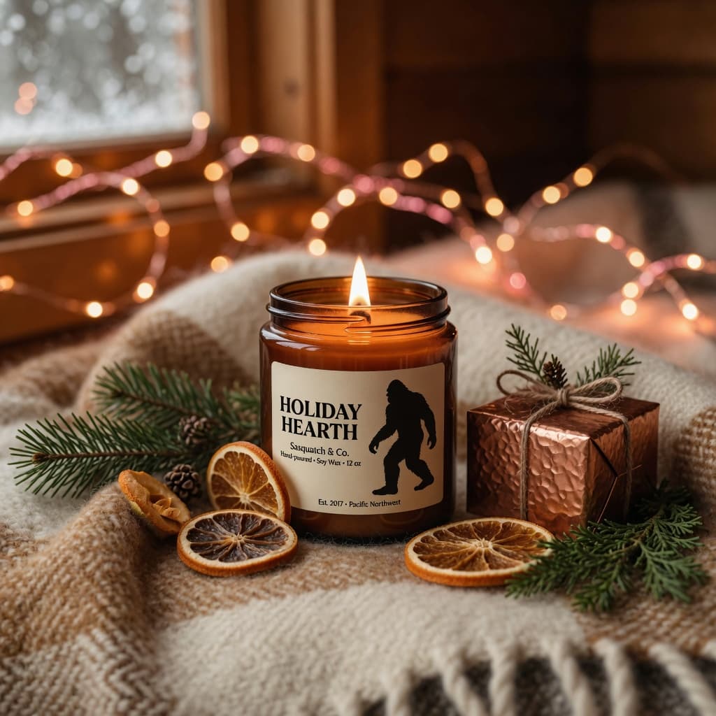 Citrus Grove 9 oz wooden-wick candle, hand-poured in Flagstaff