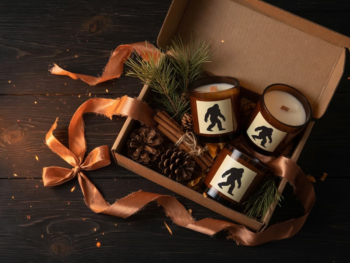 Cabin Night Trio wooden-wick candle, hand-poured in Flagstaff